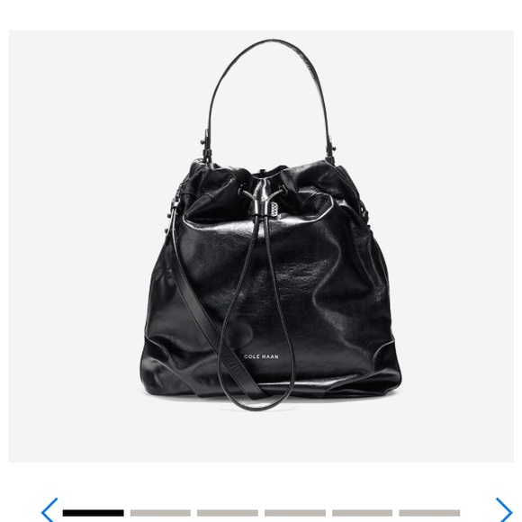 Cole Haan Stage Door black leather small studio satchel - Picture 3 of 16